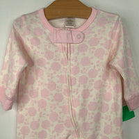 Size 3-6m- Touched By Nature White/Pink Flowers Footy PJs NEW
