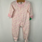 Size 3-6m- Touched By Nature White/Pink Flowers Footy PJs NEW