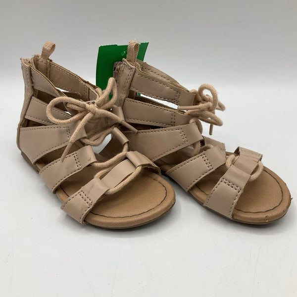 Size 7: Old Navy Tan Lace/Zip-Up Sandals