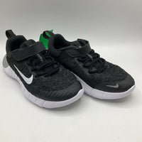 Size 2Y: Nike Black/White Velcro Strap Sneakers