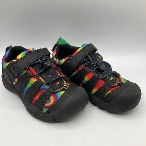 Size 2Y: Keen Black/Colorful Toggle/Velcro Strap Shoes