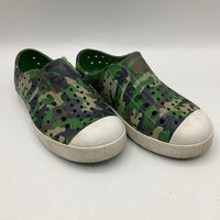 Size 9: Native Green Camo Slip-On Shoes