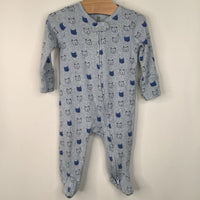 Size 0-3m: Gap Blue Bear Print 1pc Footy PJs