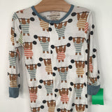 Size 9-12m: Magnetic Me White/ Weight Lifting Bear 1pc Footy PJs