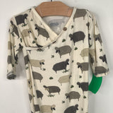 Size 0-3m: Mudpie Creme/Grey Sheep Print Nighty