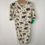 Size 0-3m: Mudpie Creme/Grey Sheep Print Nighty