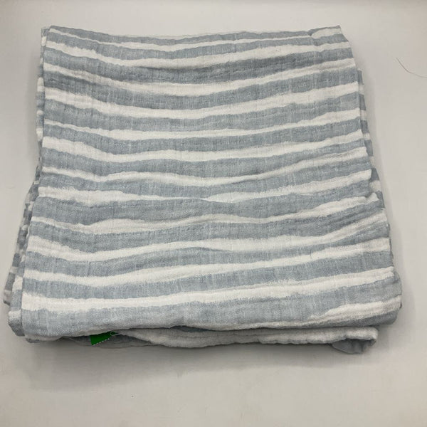 Aden + Anais Blue/White Striped Swaddle Blanket