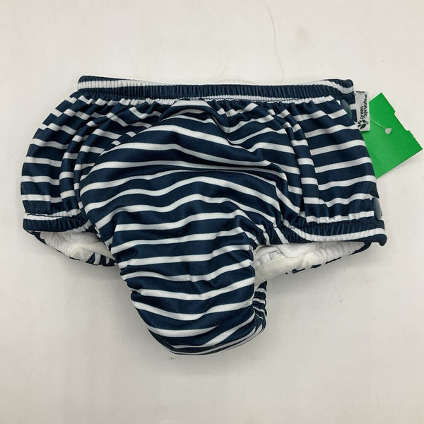 Size 12m: Green Sprouts Blue/White Striped Swim Diaper