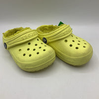 Size 8: Crocs Yellow Insulated Adjustable Strap Shoes