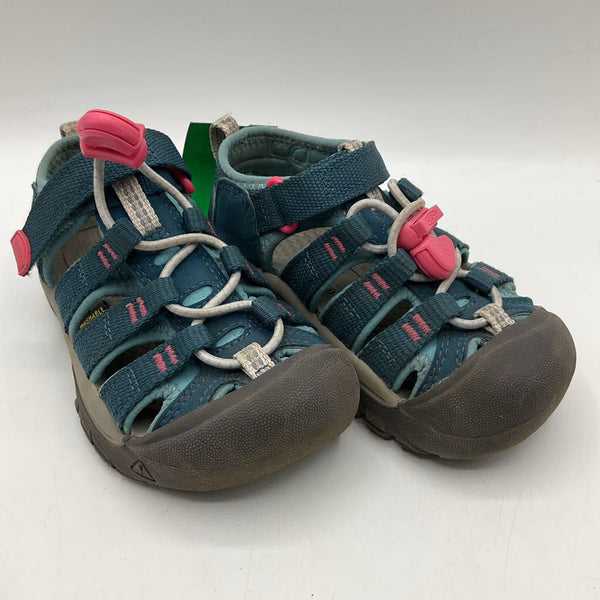 Size 9: Keens Blue/Pink Toggle/Adjustable Strap Sandals