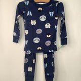 Size 3 (90): Hanna Andersson Navy/ Polar Animal 2pc PJ's