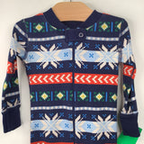 Size 12-18m (75) : Hanna Andersson Navy Snowflake Pattern PJs REDUCED