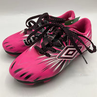 Size 9: Umbro Pink Lace Up Cleats