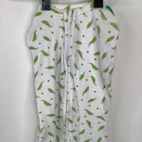 Size NB: Swaddle Me Bright Green White Peas Zip Up Sleepsack