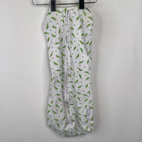 Size NB: Swaddle Me Bright Green White Peas Zip Up Sleepsack