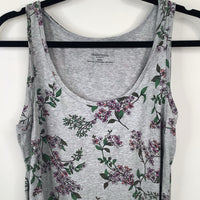 Size M: Motherhood Maternity Grey Floral Tank Top