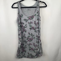 Size M: Motherhood Maternity Grey Floral Tank Top