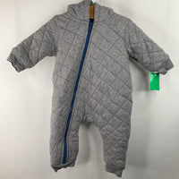 Size 3-6m: Tea Grey Zip-Up Bunting