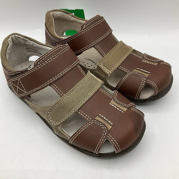 Size 13: Pediped Brown Velcro Strap Sandals