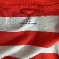 Collectors Corner-Size 8: Stella McCartney Red/White Striped Blue Floral Long Sleeve Shirt