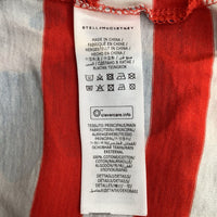 Collectors Corner-Size 8: Stella McCartney Red/White Striped Blue Floral Long Sleeve Shirt
