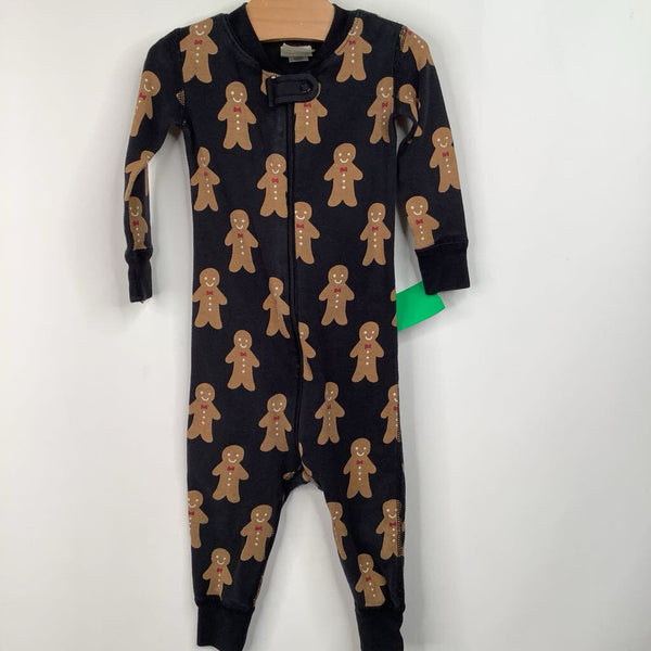Size 12-18m (75): Hanna Andersson Black Gingerbread Man Print 1pc PJs
