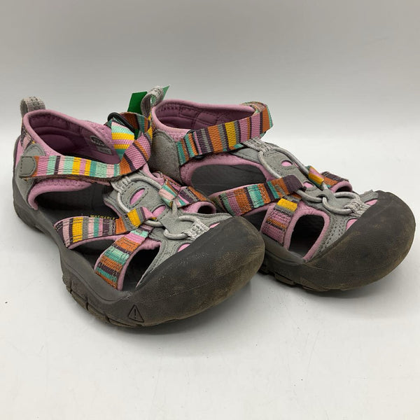 Size 1Y: Keen Pink Multi-Color Velcro Sandals