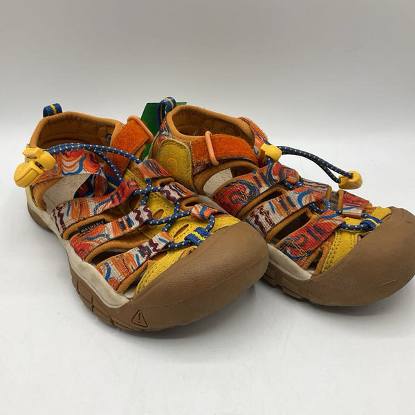 Size 1Y: Keen Orange/Yellow Toggle/Velcro Sandals