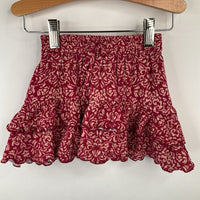 Size 6: Zara Red Floral Skirt