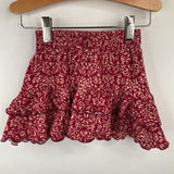 Size 6: Zara Red Floral Skirt