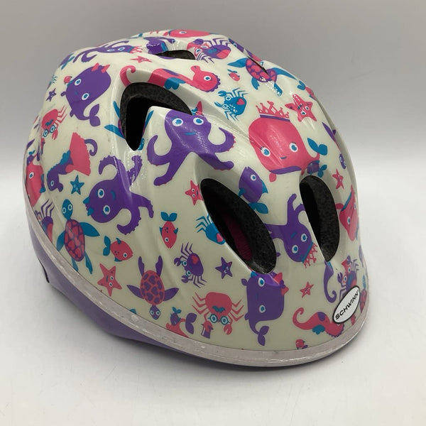 White/Pink/Purple Sea Animals Helmet