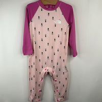Size 6-12m: The North Face Pink Floral 1pc Rash Guard