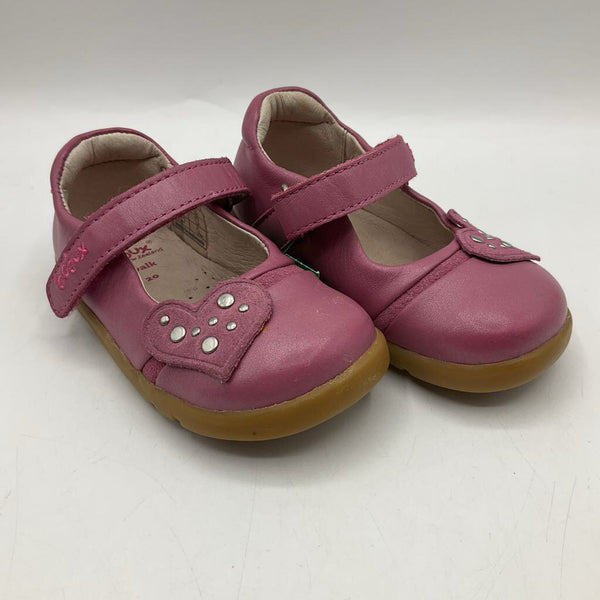 Size 4-4.5: Bobux Pink Velcro Strap Mary Janes