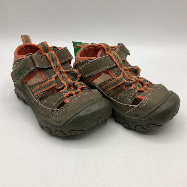 Size 5: Osh Kosh B'Gosh Green/Orange Velcro Strap Sandals