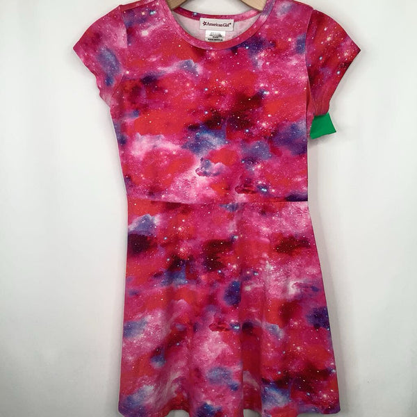 Size 10-12: American Girl Colorful Galaxy Print Short Sleeve Dress