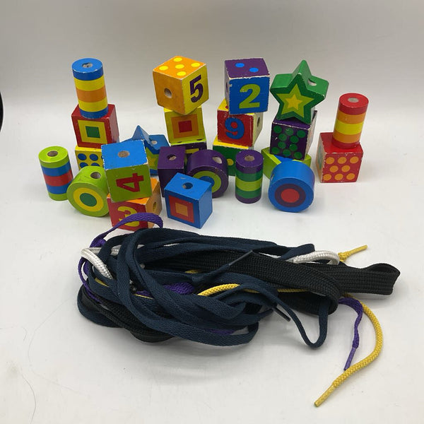 Wooden Lacing Beads