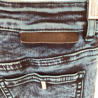 Collectors Corner Size 8: Stella McCartney Blue/Black Acid Wash Stretch Jeans