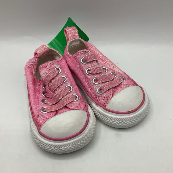 Size 3: Converse Pink Shimmery Slip-On Shoes