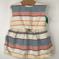 Size 12-18m: Zara Creme/Blue/Red Striped Tank Dress