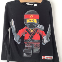 Size 6-8: H&M Black Lego Ninjago Long Sleeve Shirt