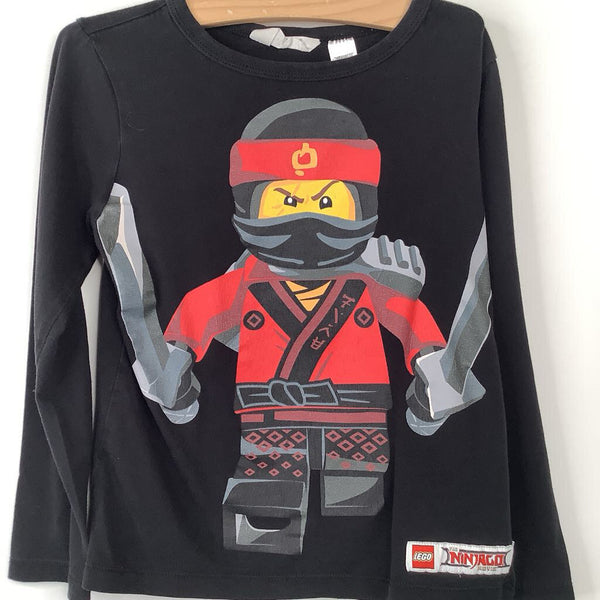 Size 6-8: H&M Black Lego Ninjago Long Sleeve Shirt