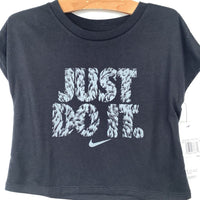 Size 4: Nike Black "Just Do It" T-shirt NEW