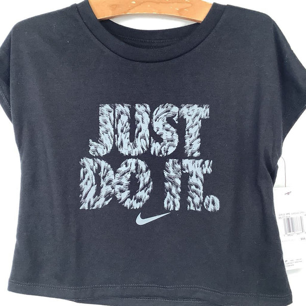 Size 4: Nike Black "Just Do It" T-shirt NEW