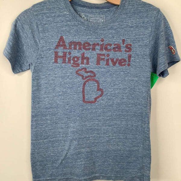 Size 10: Blue "American High Five" T-shirt