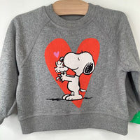 Size 2 (85): Hanna Andersson Grey Snoopy Sweatshirt