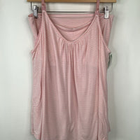 Size S: Old Navy Pink White Stripe Strappy 2pc Pjs
