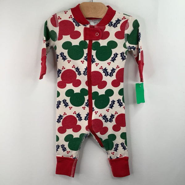 Size 0-3m (50): Hanna Andersson Mickey Mouse1pc Holiday Pjs