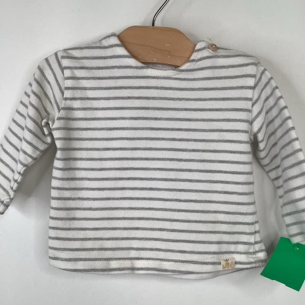 Size 3-6m: Zara White Grey Striped Sweater