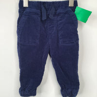 Size 3-6m( 60): Hanna Andersson Blue Draw String Corduroy Pants