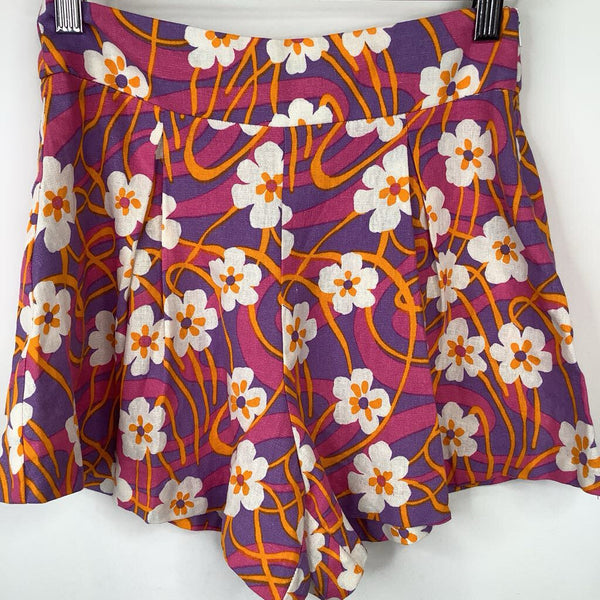 Size 13-14: Zara Purple/Pink Floral Shorts-NEW W/Tag